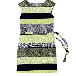 Banana Republic navy & lime dress. XS